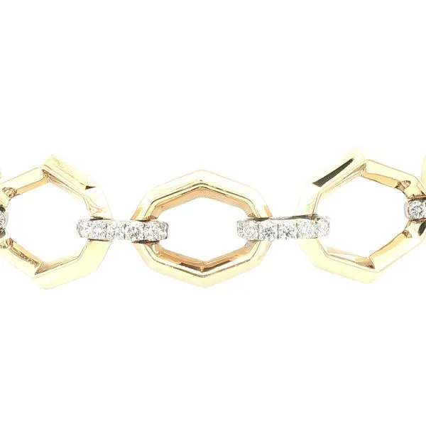 18kwy Diamond Bracelet- Modern Sculpture, Wrapped in Sparkle Image 2 Bryan Jewelry Prattville, AL