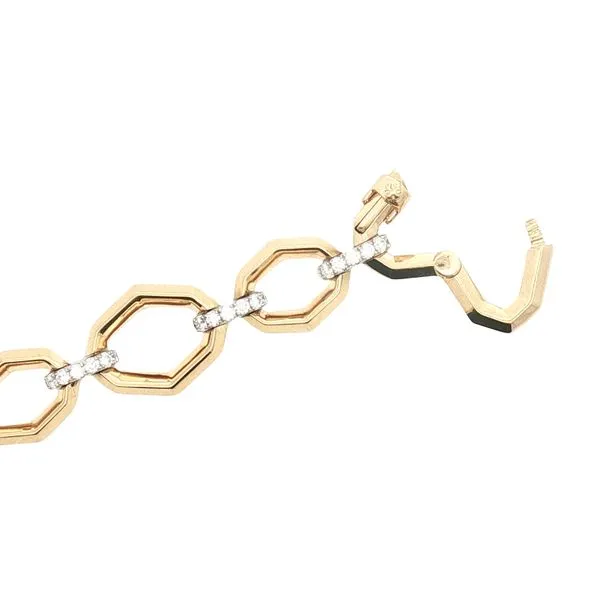 18kwy Diamond Bracelet- Modern Sculpture, Wrapped in Sparkle Image 3 Bryan Jewelry Prattville, AL