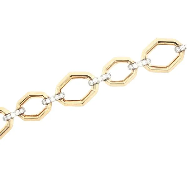 18kwy Diamond Bracelet- Modern Sculpture, Wrapped in Sparkle Image 4 Bryan Jewelry Prattville, AL