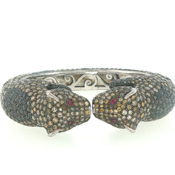 One-of-a-Kind Kissing Panther Diamond Bangle Bryan Jewelry Prattville, AL
