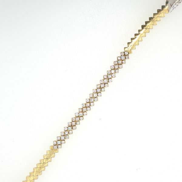 Estate 18K Yellow Gold Diamond Bracelet Image 5 Bryan Jewelry Prattville, AL