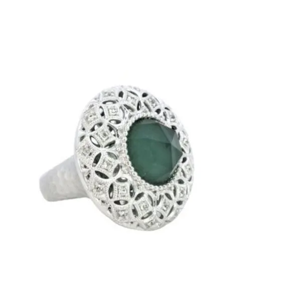 Green Onyx & White Sapphire Ring Image 2 Bryan Jewelry Prattville, AL