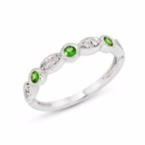 Tsavorite & Diamond Stackable Band Bryan Jewelry Prattville, AL