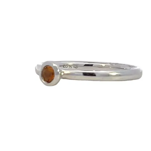 Sterling Silver Ring with Bezel set Citrine Image 2 Bryan Jewelry Prattville, AL