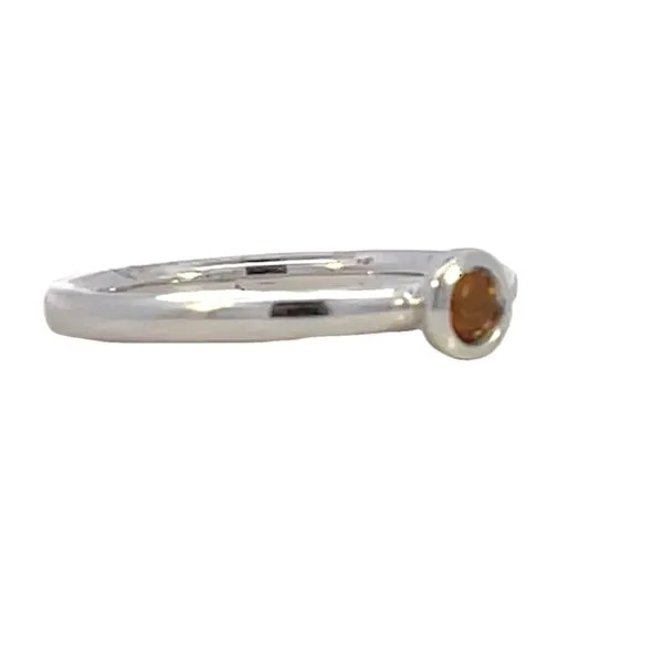 Sterling Silver Ring with Bezel set Citrine Image 3 Bryan Jewelry Prattville, AL