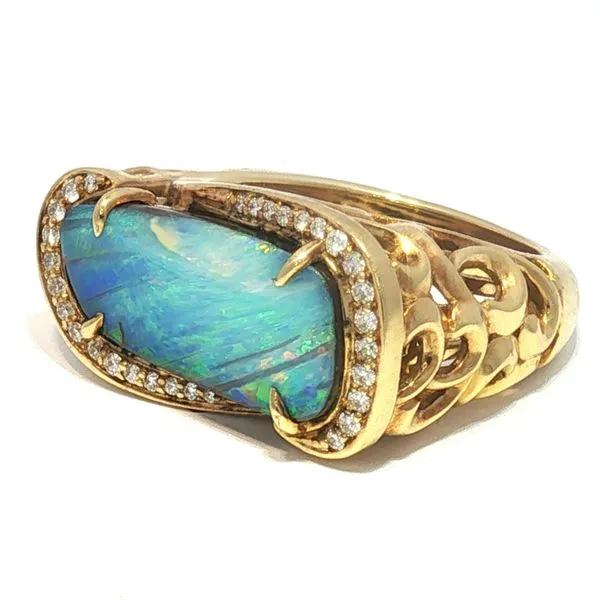 One of a Kind Opal Beauty- Boulder Opal Ring in 14ky Image 2 Bryan Jewelry Prattville, AL