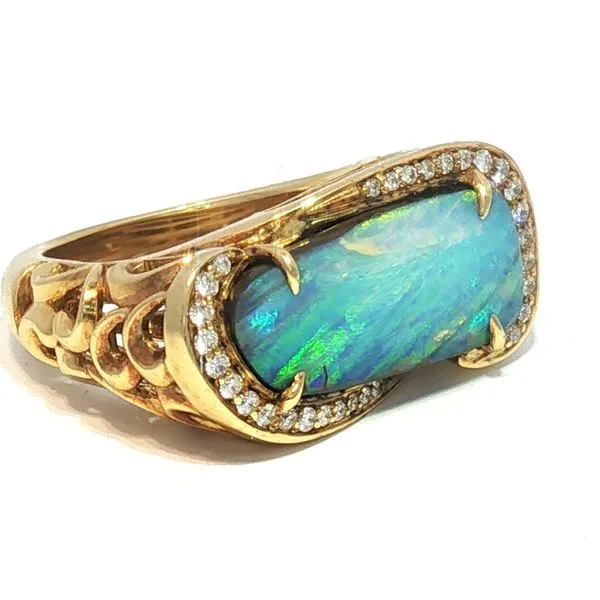 One of a Kind Opal Beauty- Boulder Opal Ring in 14ky Image 3 Bryan Jewelry Prattville, AL