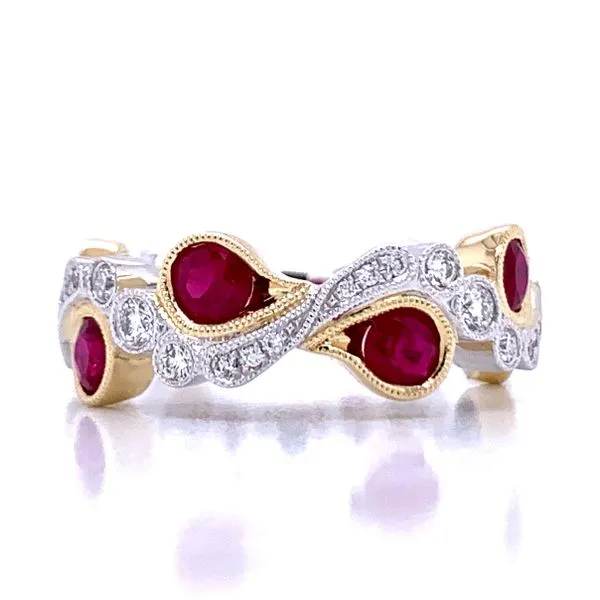Incredible Beauty Ruby & Diamond Band in 14ktt Bryan Jewelry Prattville, AL