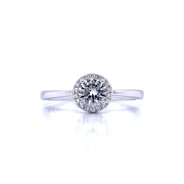 White Topaz and Diamond Halo Ring Bryan Jewelry Prattville, AL