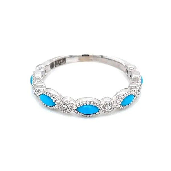 Beautiful Turquoise Stacker Band Image 3 Bryan Jewelry Prattville, AL
