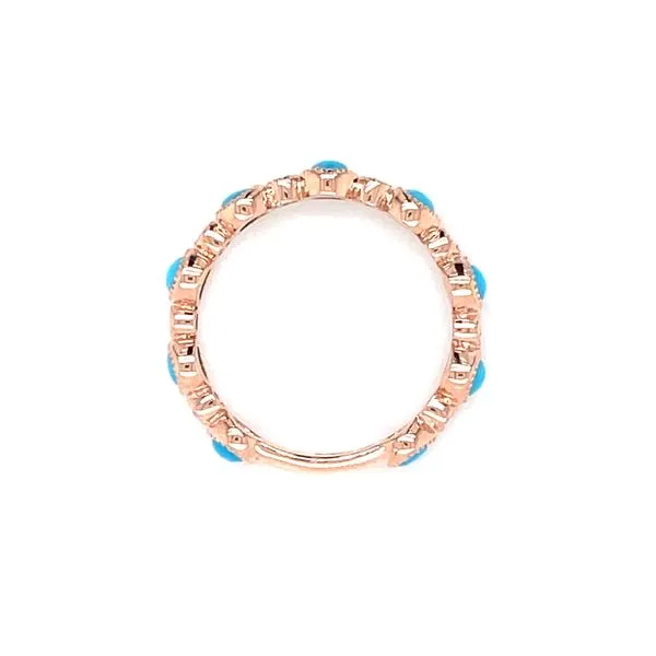 Rose Gold Turquoise Stackable Image 3 Bryan Jewelry Prattville, AL