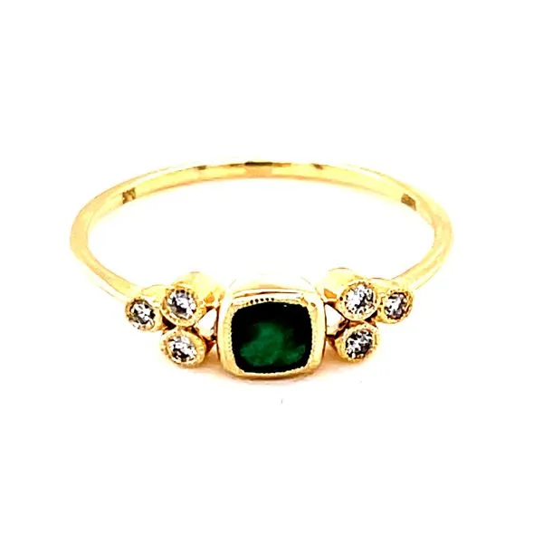 Emerald & Diamond Bundle of Bezels Ring in 14ky Image 2 Bryan Jewelry Prattville, AL