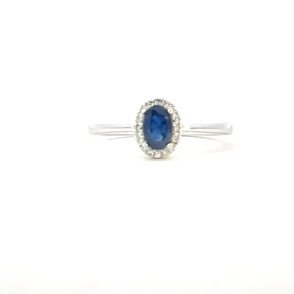 Oval September & Diamond Halo Ring Bryan Jewelry Prattville, AL