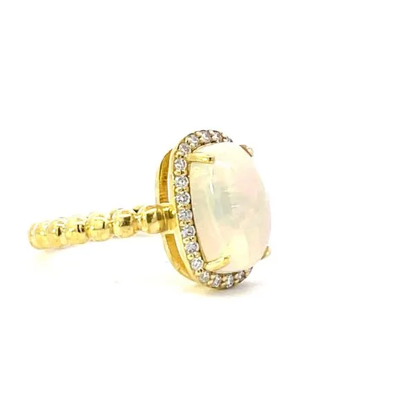 14ky 12x7mm Elongated Cushion Cab. Opal Ring Image 4 Bryan Jewelry Prattville, AL