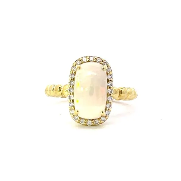 14ky 12x7mm Elongated Cushion Cab. Opal Ring Bryan Jewelry Prattville, AL