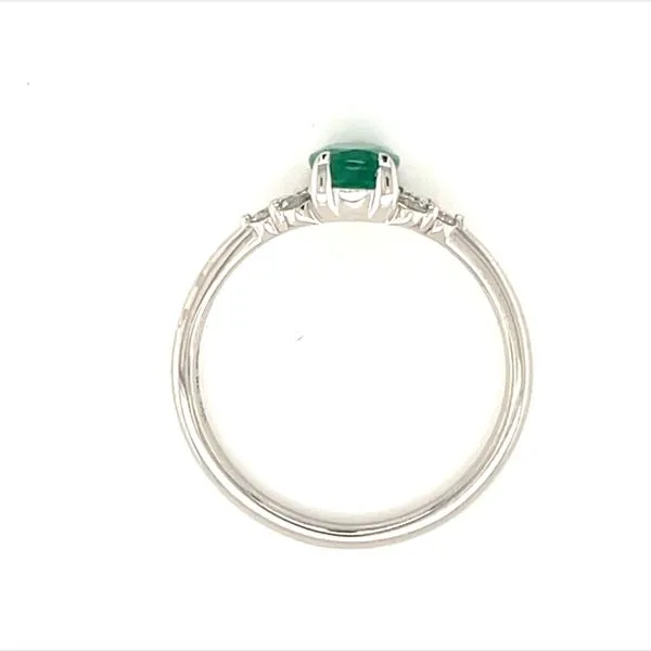 7x5 Oval genuine Emerald & Diamond Ring Image 5 Bryan Jewelry Prattville, AL