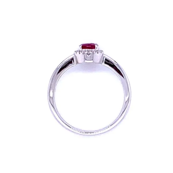 Ruby and Diamond Halo Ring Image 4 Bryan Jewelry Prattville, AL