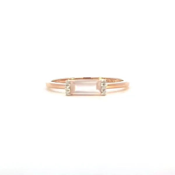 Modern birthstone Ring-Rose Quartz-October-14kr Bryan Jewelry Prattville, AL