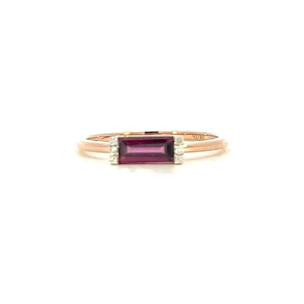 Modern birthstone Ring-Rhodolite-July-14kr Bryan Jewelry Prattville, AL