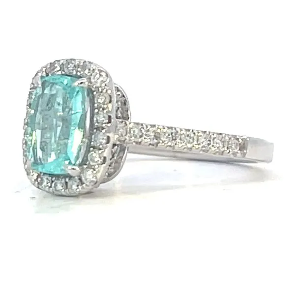 Paraiba Tourmaline & Diamond Ring Image 2 Bryan Jewelry Prattville, AL