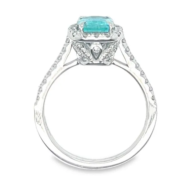 Paraiba Tourmaline & Diamond Ring Image 5 Bryan Jewelry Prattville, AL