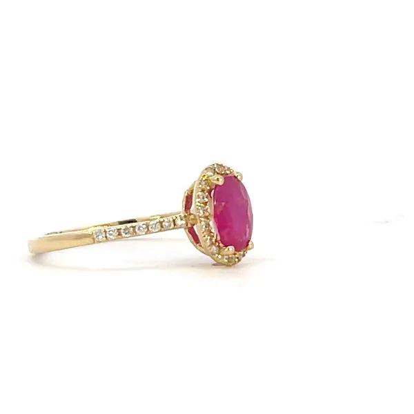 Ruby & diamond ring- 14ky- .90ct ruby- .17ctw dia-1.94g Image 2 Bryan Jewelry Prattville, AL