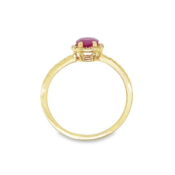 Ruby & diamond ring- 14ky- .90ct ruby- .17ctw dia-1.94g Image 4 Bryan Jewelry Prattville, AL