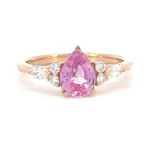 Pink Sapphire & diamond ring-14kr Bryan Jewelry Prattville, AL