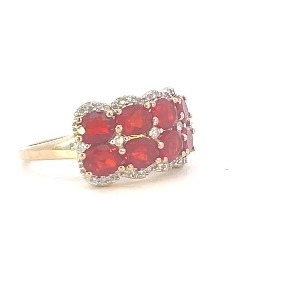 Fire Opal and .22ctw diamond ring-14ky Image 2 Bryan Jewelry Prattville, AL