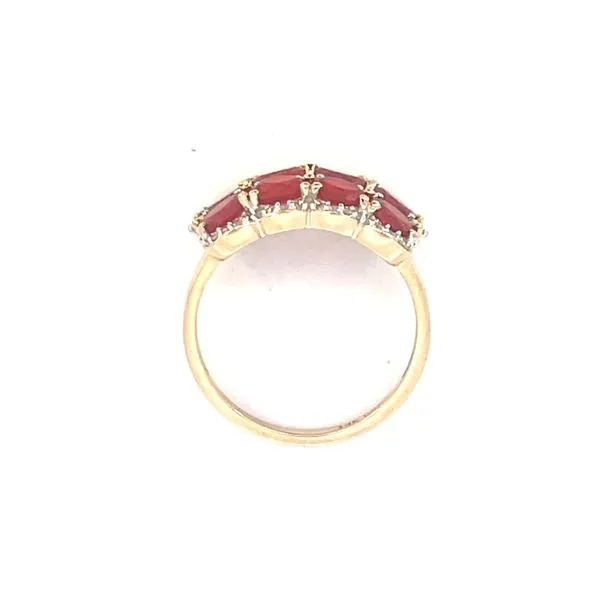Fire Opal and .22ctw diamond ring-14ky Image 4 Bryan Jewelry Prattville, AL