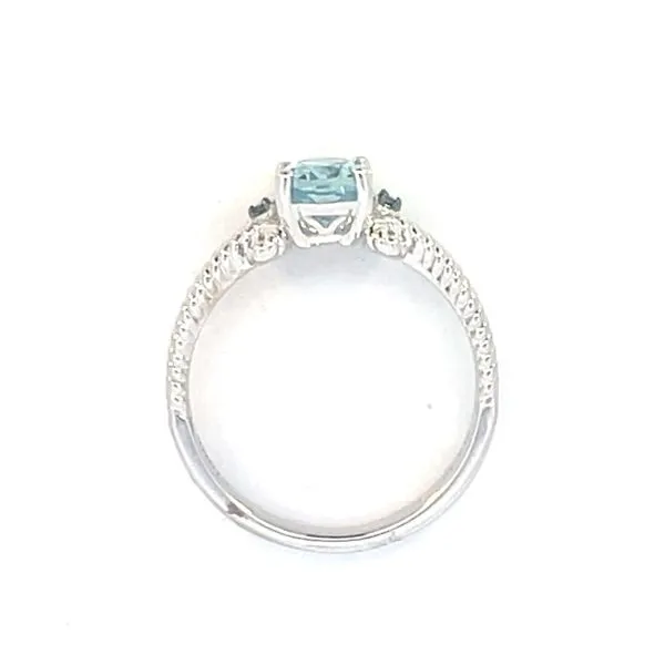 1ct Aqua (8x6) with .01ctw diamond accents-14kw Image 4 Bryan Jewelry Prattville, AL