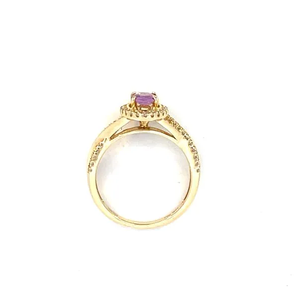 Pink sapphire & Diamond ring-14ky Image 4 Bryan Jewelry Prattville, AL