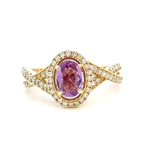 Pink sapphire & Diamond ring-14ky Bryan Jewelry Prattville, AL