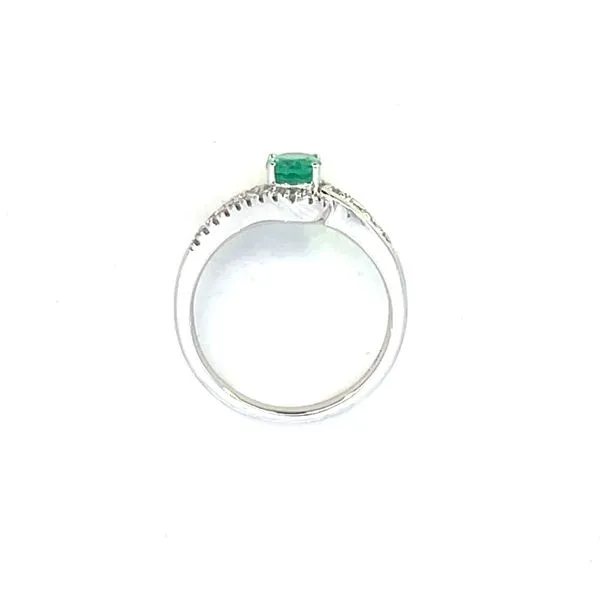 Oval Emerald & diamond ring-14kw Image 4 Bryan Jewelry Prattville, AL