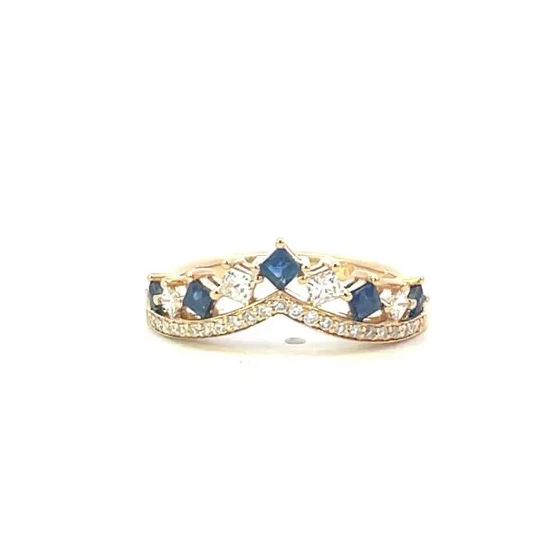 Sapphire & Dia 14KY chevron band Bryan Jewelry Prattville, AL