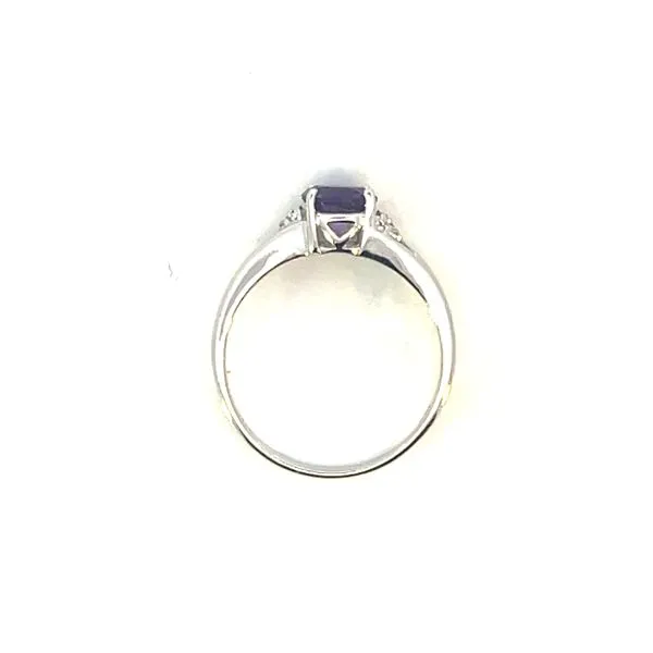 Sterling Silver & Amethyst ring with .01ctw diamond accents Image 2 Bryan Jewelry Prattville, AL