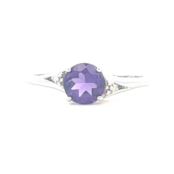 Sterling Silver & Amethyst ring with .01ctw diamond accents Bryan Jewelry Prattville, AL