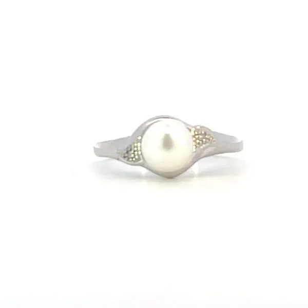 Sterling silver and pearl ring with diamond accents Bryan Jewelry Prattville, AL