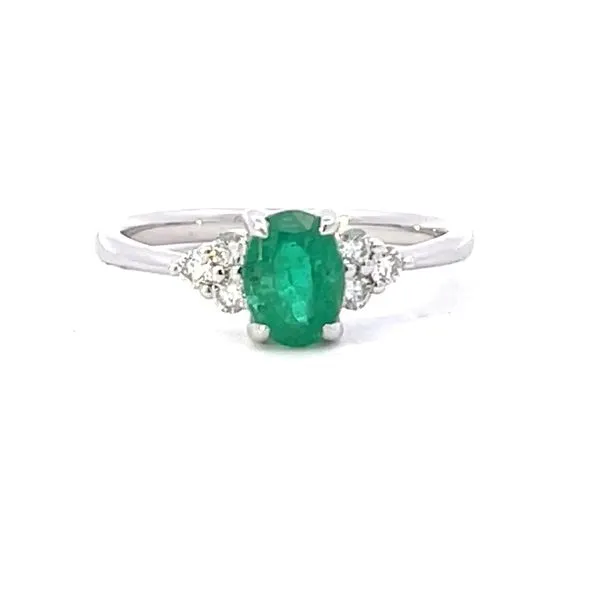 7x5 Oval genuine Emerald & Diamond Ring Bryan Jewelry Prattville, AL