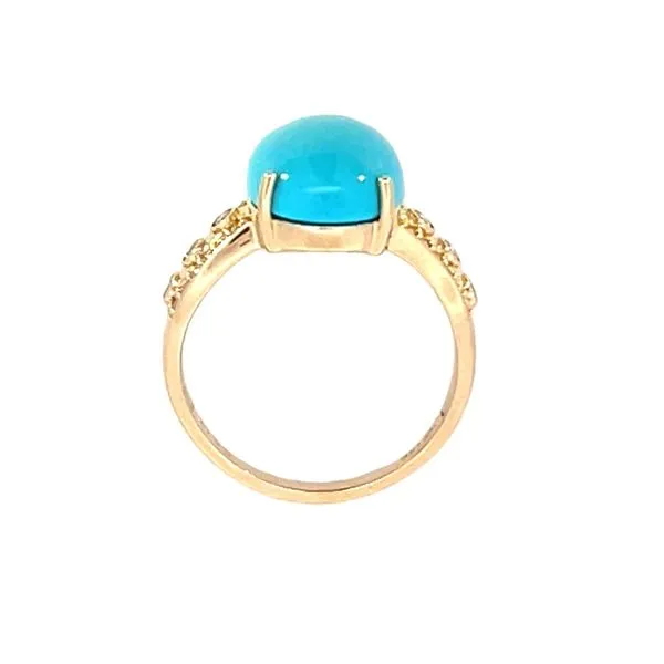 18ky Turquoise & Diamond Ring Image 2 Bryan Jewelry Prattville, AL