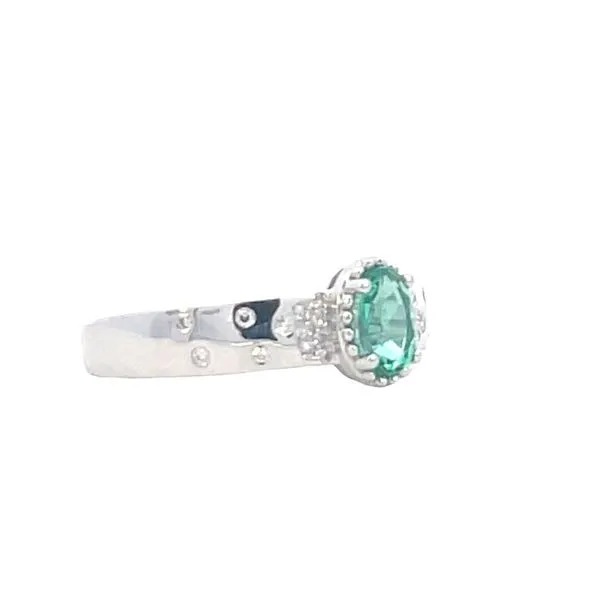 Emerald & Confetti Diamond Ring Image 3 Bryan Jewelry Prattville, AL