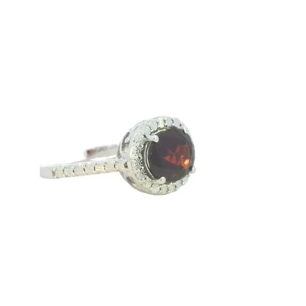 Miracle Plate Halo Garnet Ring: A Bold Statement in 3.08ct Elegance Image 2 Bryan Jewelry Prattville, AL