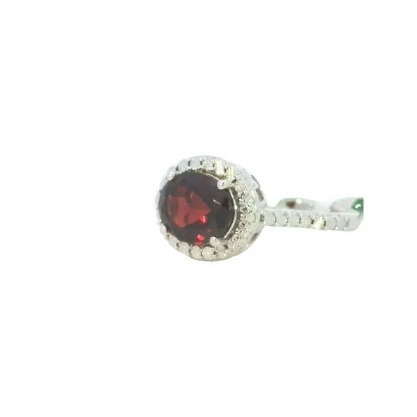 Miracle Plate Halo Garnet Ring: A Bold Statement in 3.08ct Elegance Image 3 Bryan Jewelry Prattville, AL