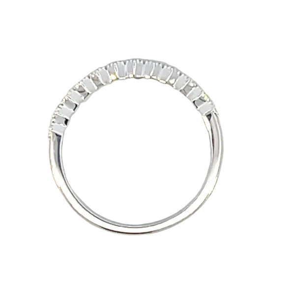 Petite Ruby & Diamond Stackable Band with beaded hexagon bezels-14kw Image 4 Bryan Jewelry Prattville, AL