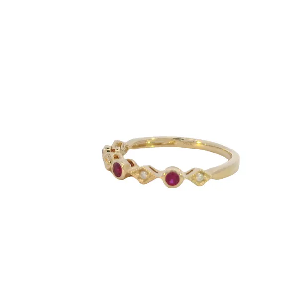 Ruby and Diamond Stacker Band-14ky Image 5 Bryan Jewelry Prattville, AL