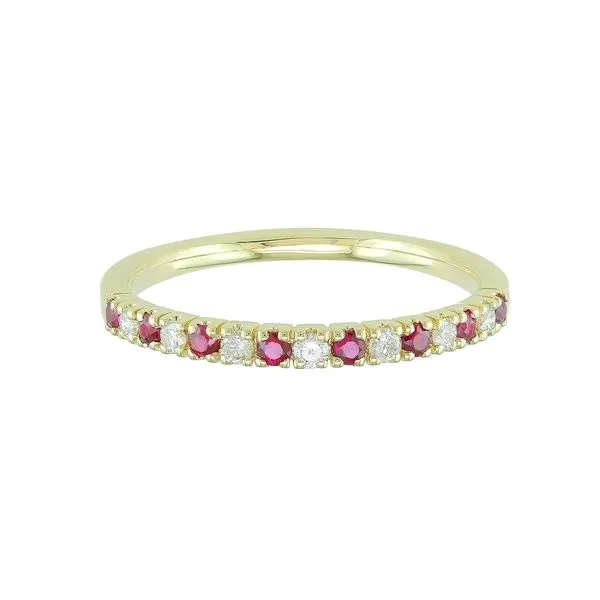 Alternating Ruby & Diamond Stacker Band-14ky Bryan Jewelry Prattville, AL