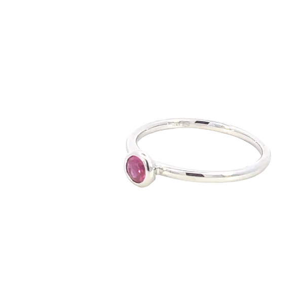 July Bezel Set Birthstone Ring-10kw Image 4 Bryan Jewelry Prattville, AL