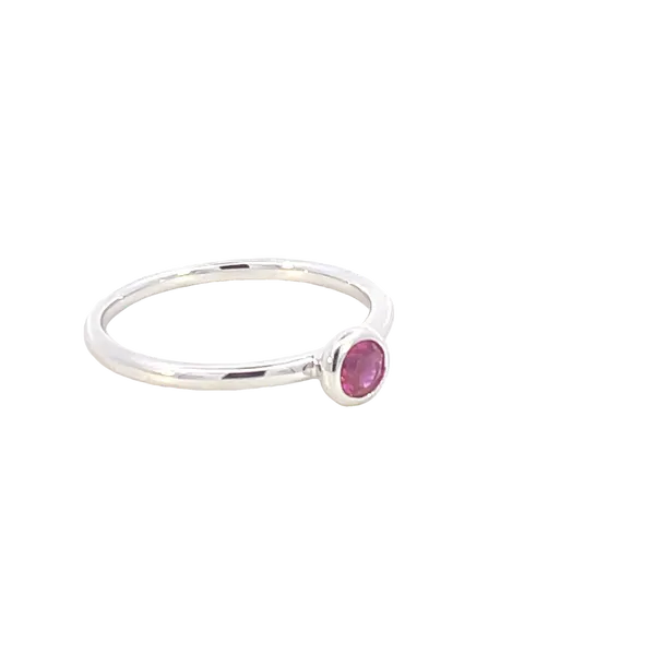July Bezel Set Birthstone Ring-10kw Image 5 Bryan Jewelry Prattville, AL