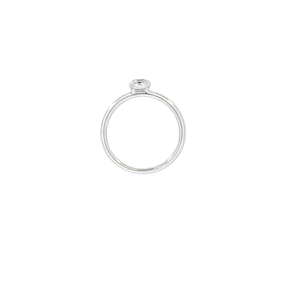 Bezel Set March Birthstone Ring-10kw Image 2 Bryan Jewelry Prattville, AL