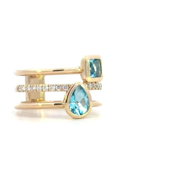 Gabriel Fashion-Stackable style Blue Topaz -14ky Image 2 Bryan Jewelry Prattville, AL